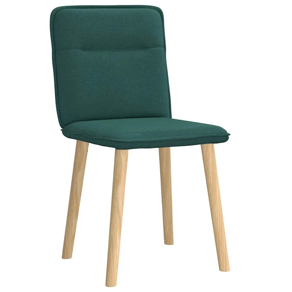 Sedie da Pranzo 2 pz Verde Scuro in Tessuto 4101225