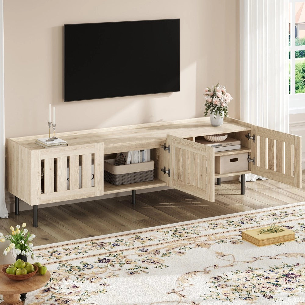 Mobile TV Lowboard ¨C MINIMAL ¨C Legno MDF, Design Traforato, 160x40x47 cm