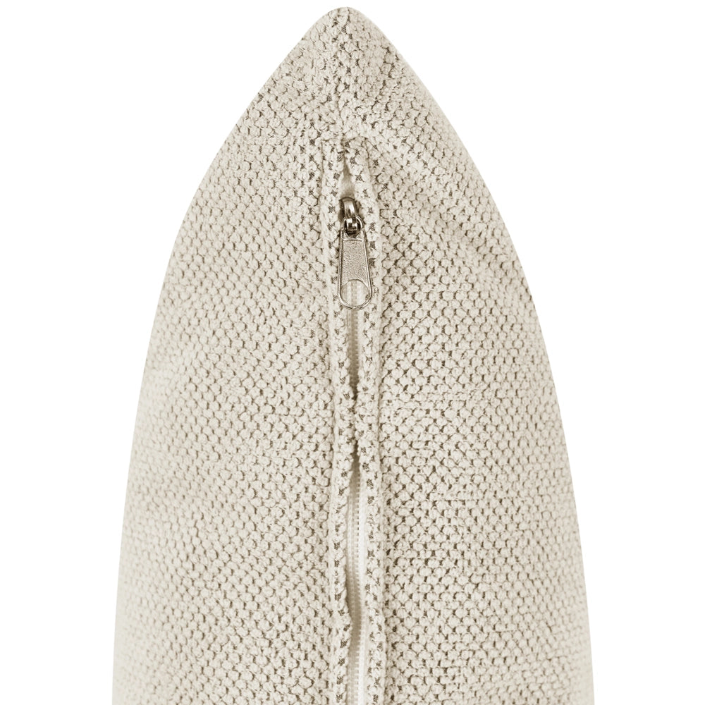 Divano moderno in tessuto a 3 posti in beige chiaro con cuscini Rivestimento resistente all'acqua morbido