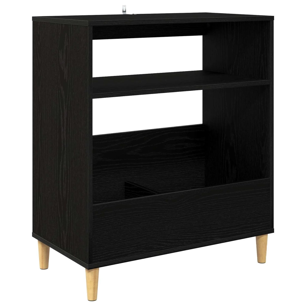 Supporto per giradischi Rovere Nero 71 x 39,5 x 83 cm 8012891