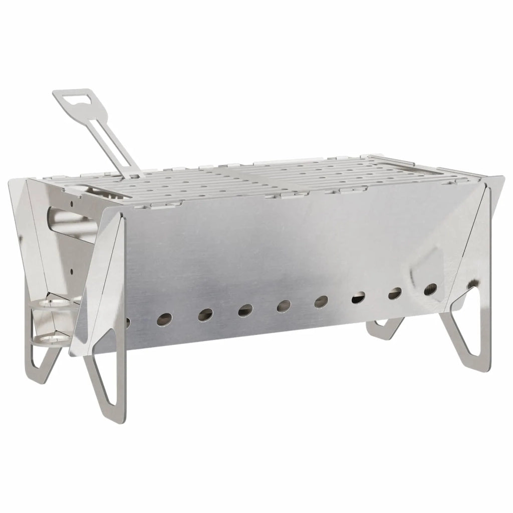 Focolare da campeggio 42 x 22 x 18 cm Acciaio Inox Argento 42028478