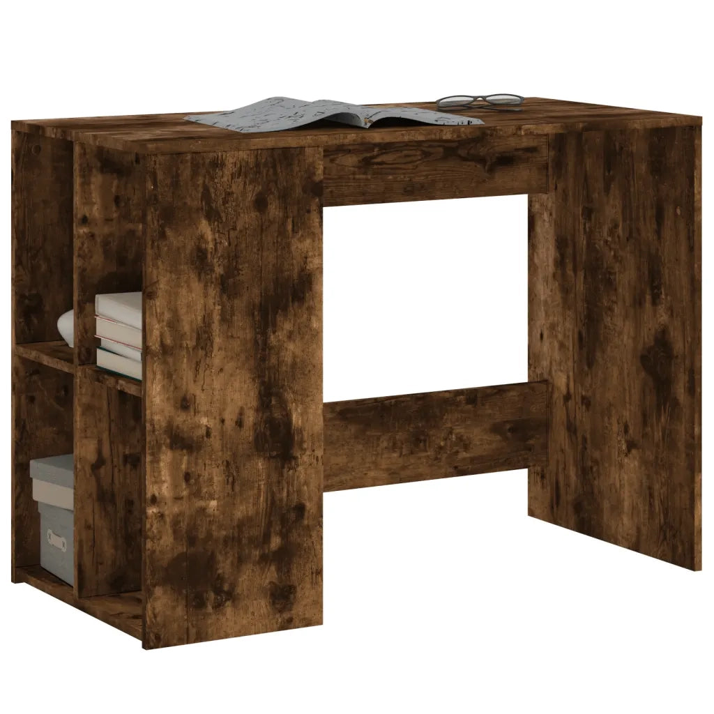 Scrivania | Tavolo da Ufficio Rovere Fumo 102x50x75 cm in Legno Multistrato