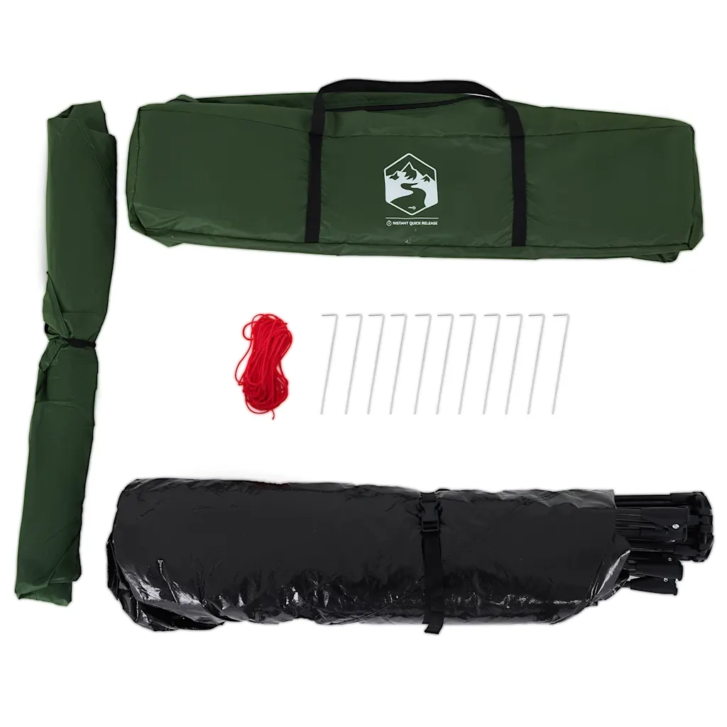 Tenda da Campeggio Cabina 4 Persone Verde a Rilascio Rapido 4005332