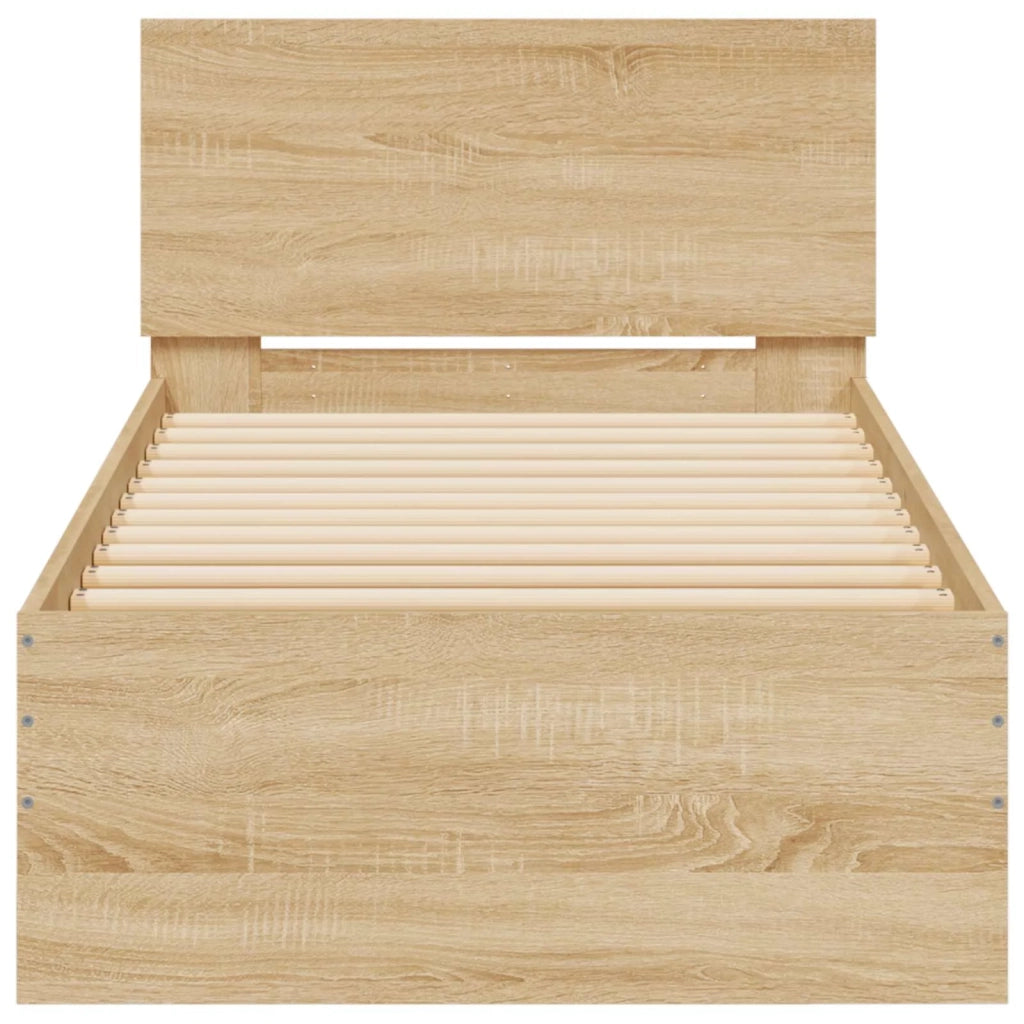 Letto con LED Rovere Sonoma 80 x 200 cm Legno ingegnerizzato 8008990