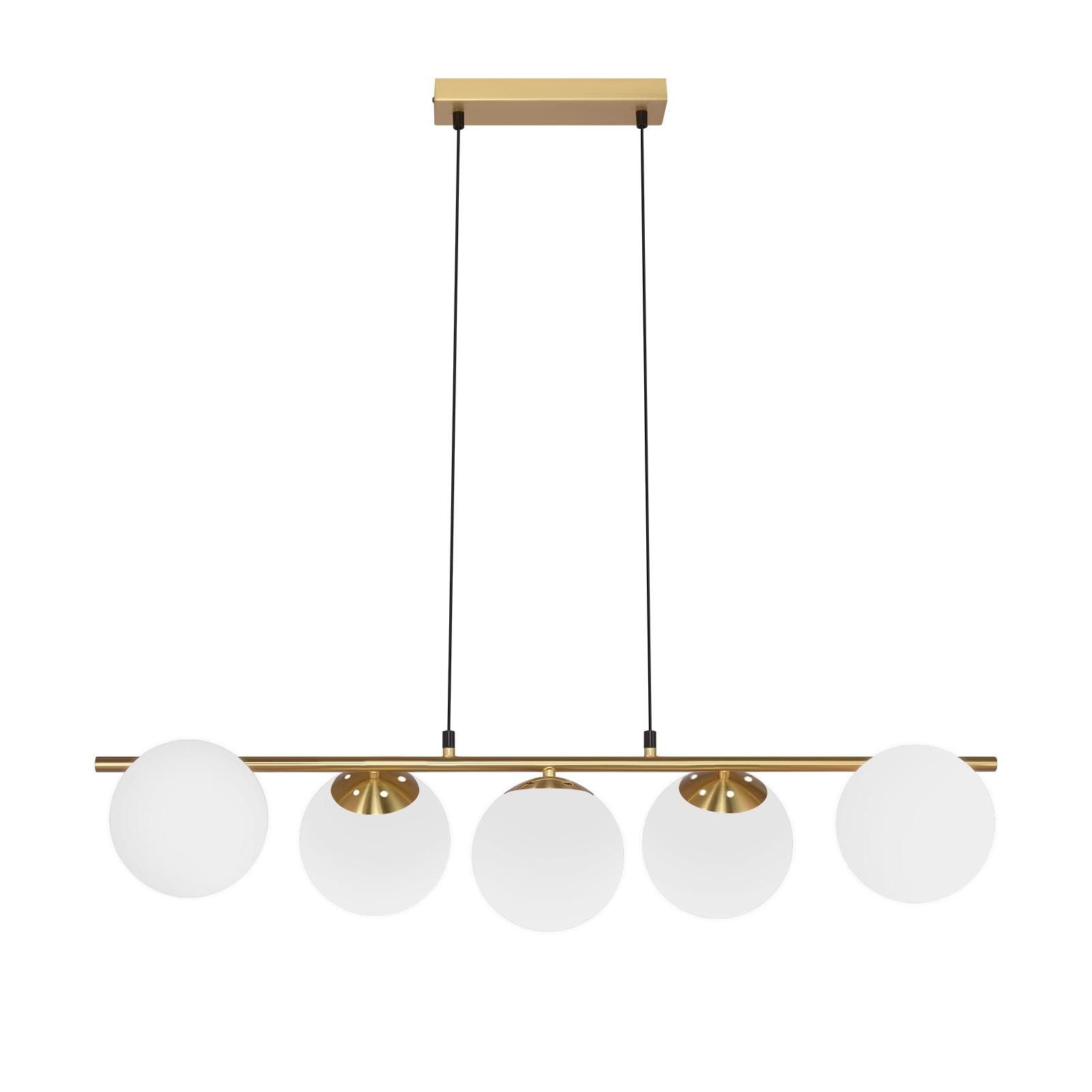 Lampada a sospensione ZMH vetro dorato diametro 90 cm altezza regolabile 150 cm E27 stile moderno