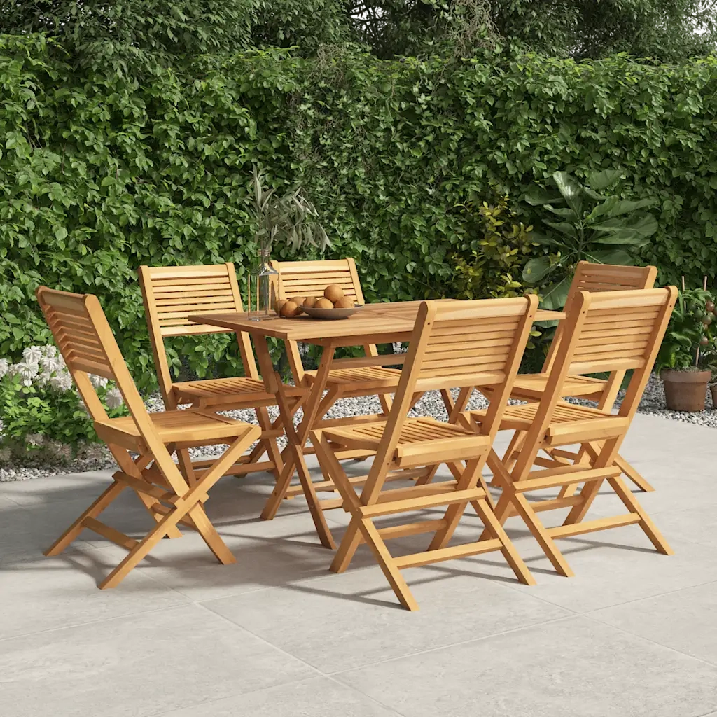 Sedie da Giardino Pieghevoli 6pz 47x62x90cm Legno Massello Teakcod mxl 100266