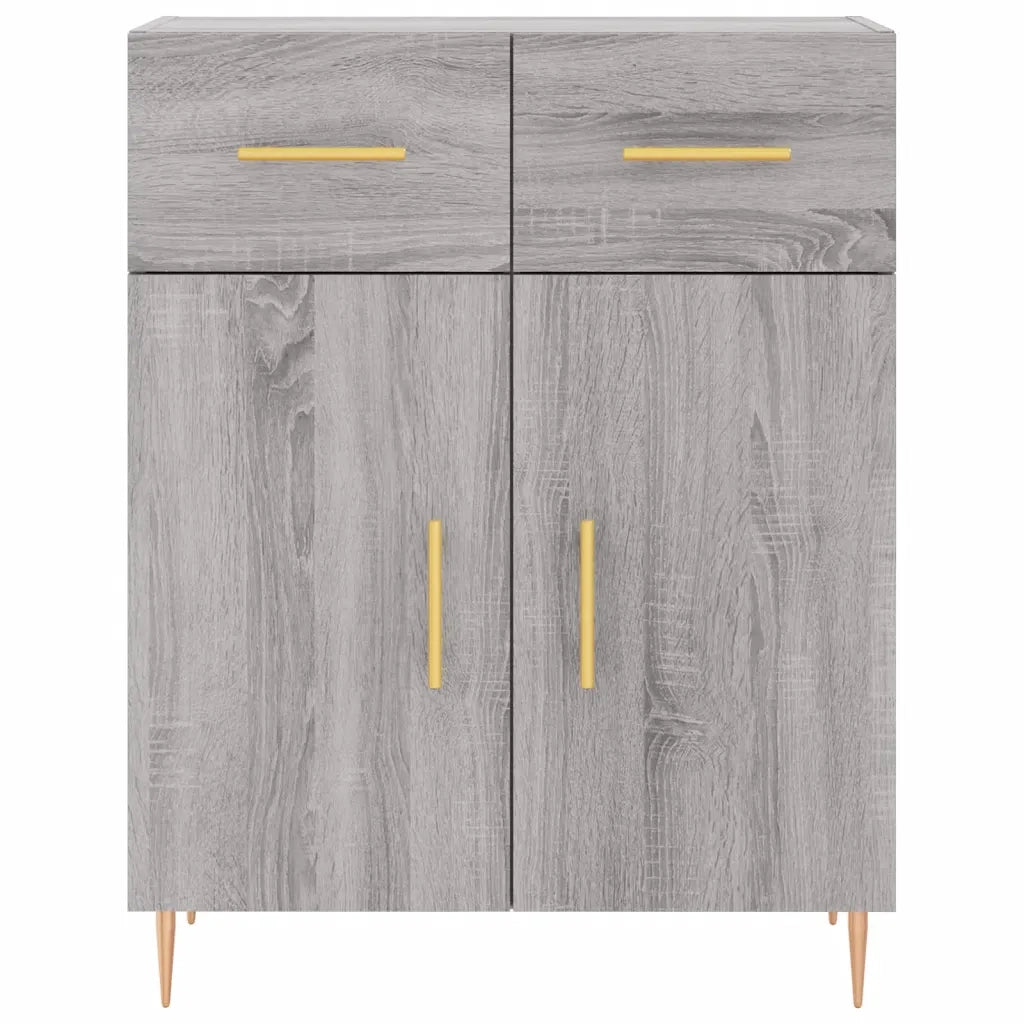 Credenza Grigio Sonoma 69,5x34x180 cm in Legno Multistrato 3198527