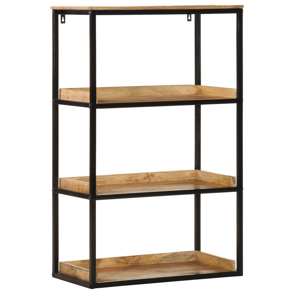 Libreria 70x35x110 cm Legno Massello di Mango Grezzo