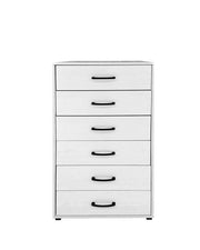 CASSETTIERA 6 CASSETTI IN LEGNO BIANCO CON PIANO D'APPOGGIO DIMENSIONI 68X40X120H CM