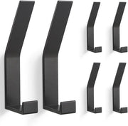 Hanger a muro per cappe 6 pezzi, aghi per appendere asciugamani (viti invisibili!), hanger a muro per cappe, hanger moderno per giacche, cappotti, abiti, sciarpe, borse e altro (nero)