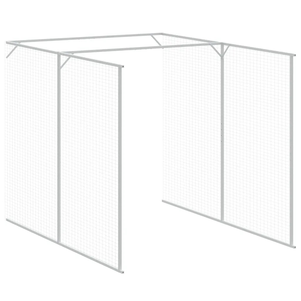 Casetta Cani Corsa Grigio Chiaro 165x1271x181cm Acciaio Zincato