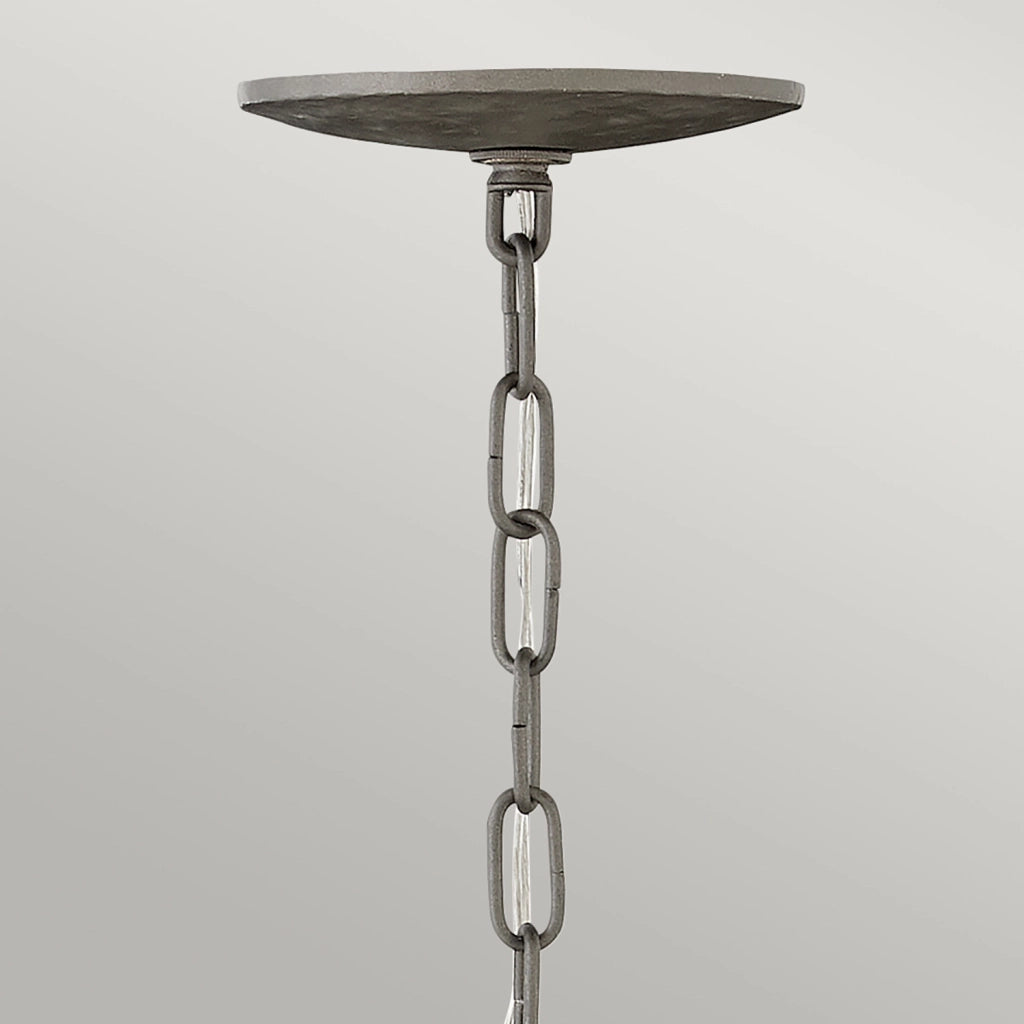 Lampadario Industrial Nordico Spyre Acciaio Bronzo Metallizzato Opaco 6 Luci E14