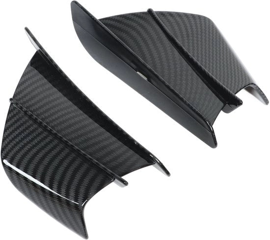 Venti Motorizzati Aerodinamici - 1 Paio - Facili da Installare - Adattamento Universale - Materializzazione in ABS Duraturo - Stile a Fibra di Carbonio Lucido - Venti di Aerodinamica