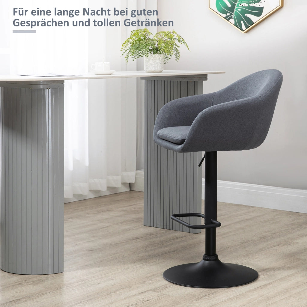 SGABELLO DA BAR regolabile in altezza 54x54x112 cm grigio scuro