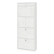 Scarpiera 4 Ante 1 Cassetto P29 Kit Ossido Bianco cm 63x29x164h - Sarmog