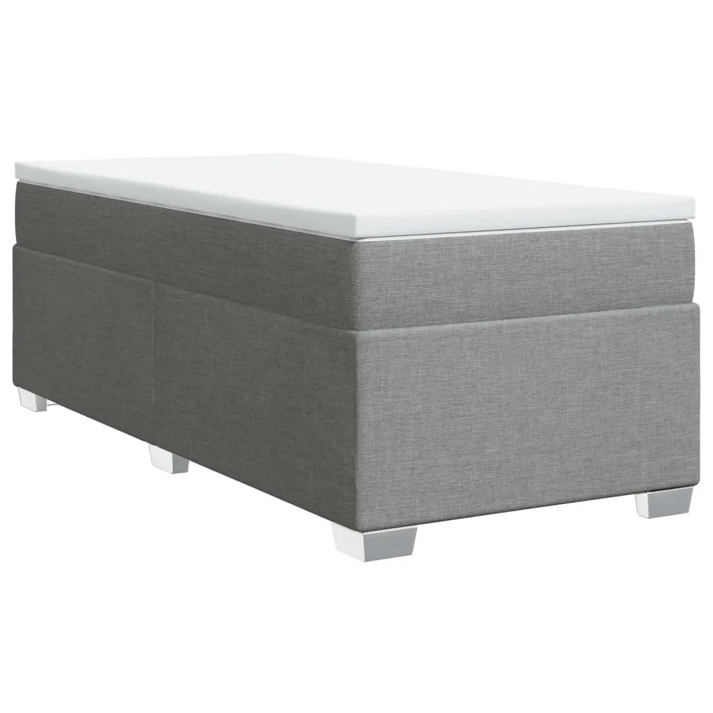 Giroletto a Molle con Materasso Grigio Chiaro100x200 cm Tessuto 3285109