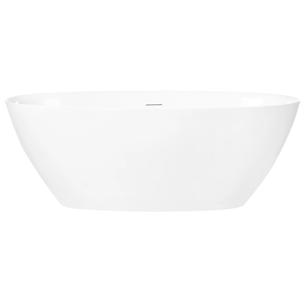 Vasca da bagno freestanding in acrilico bianco 168 cm design moderno forma ovale