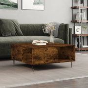Tavolino da Salotto Rovere Fumo 80x80x36,5 cm Legno Multistratocod mxl 128859