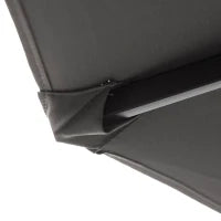 Ombrellone da Giardino XXL 4,6L x 2,7l x 2,4H cm con Base a Croce, Apertura e Chiusura con Manovella, Acciaio e Poliestere ad Alta Densità, Grigio