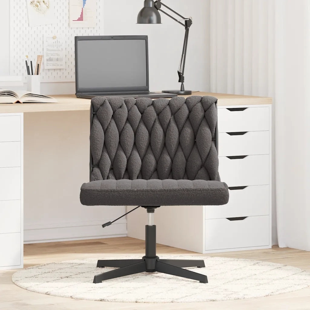 Sedia da Ufficio Girevole Riccio Grigio Scuro Effetto Lana 4105398