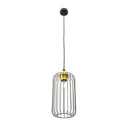 Lampada a sospensione VANDER in acciaio nero e oro