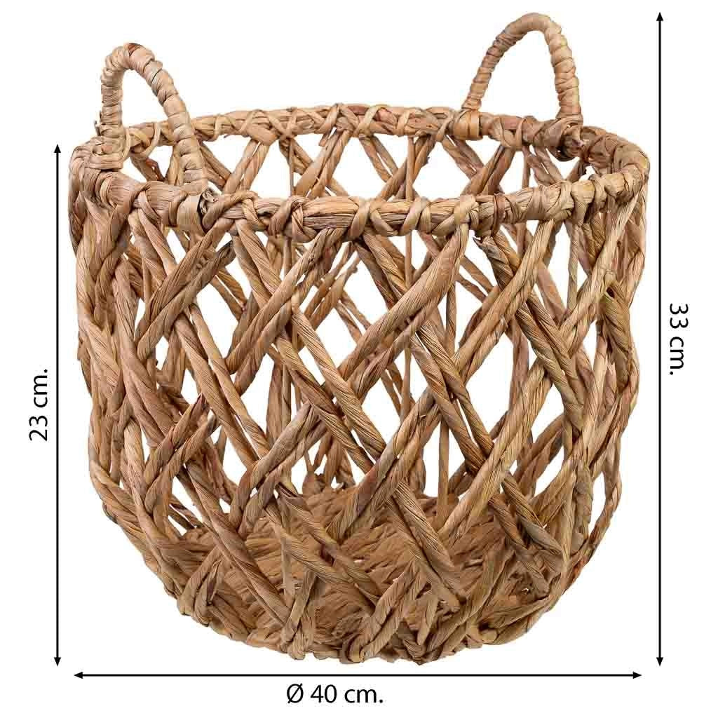 Cesto in fibra naturale marrone D40x33/23
