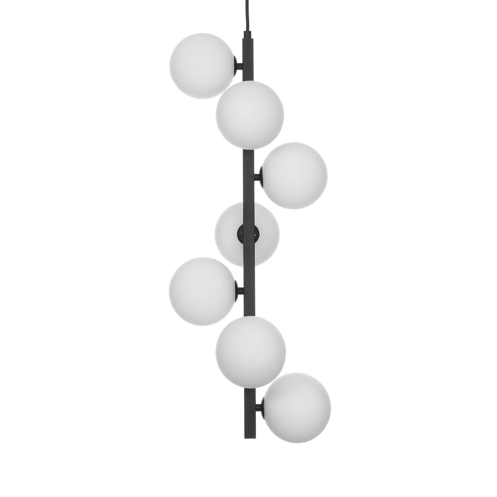 Lampadario in acciaio verniciato nero cm. L.30 P.30 H.75
