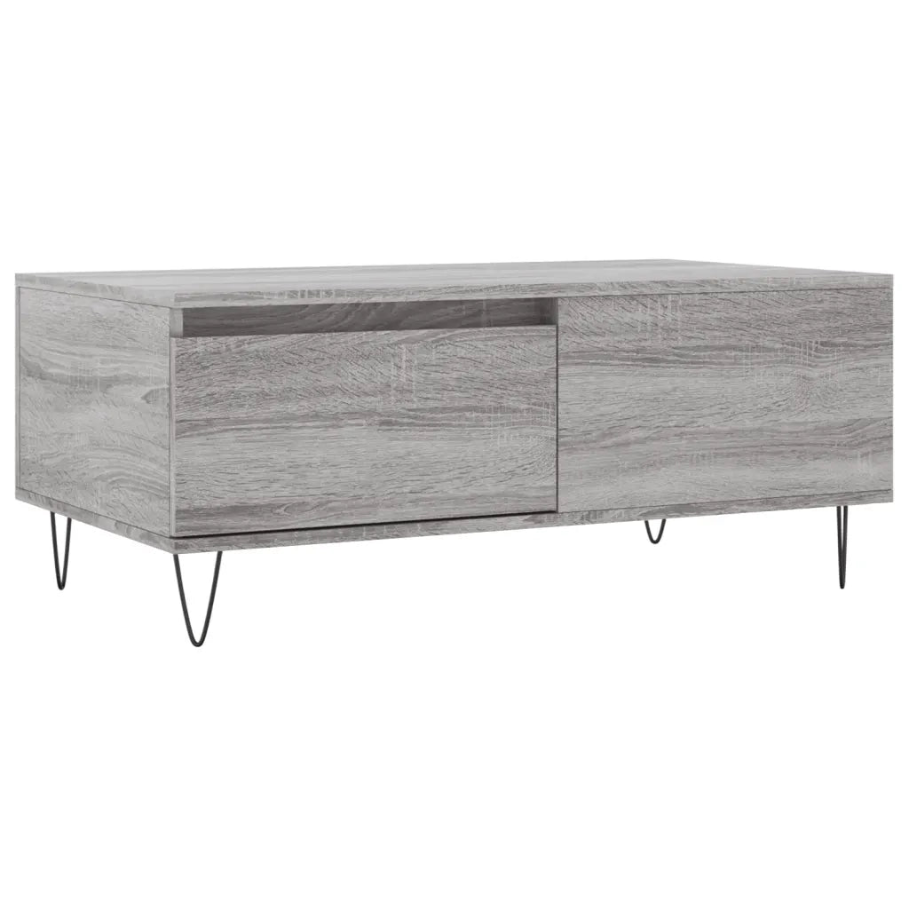 Tavolino Salotto-Tavolino da soggiorno-Tavolo Grigio Sonoma 90x50x36,5 cm Legno Multistrato 351342