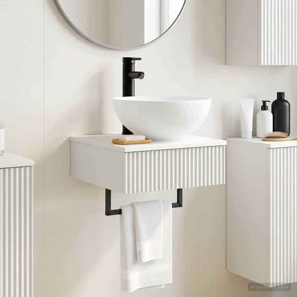 Lavabo da Parete Bianco 40 x 41 x 40,5 cm Legno ingegnerizzato 890178