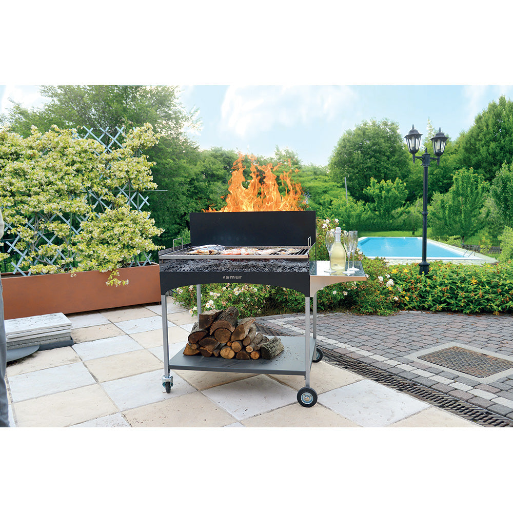Barbecue a Legna con Griglia in Acciaio Famur BK 10 Elite