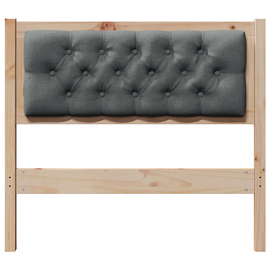 Testiera marrone e grigio scuro 90 cm Legno di pino massello 879030