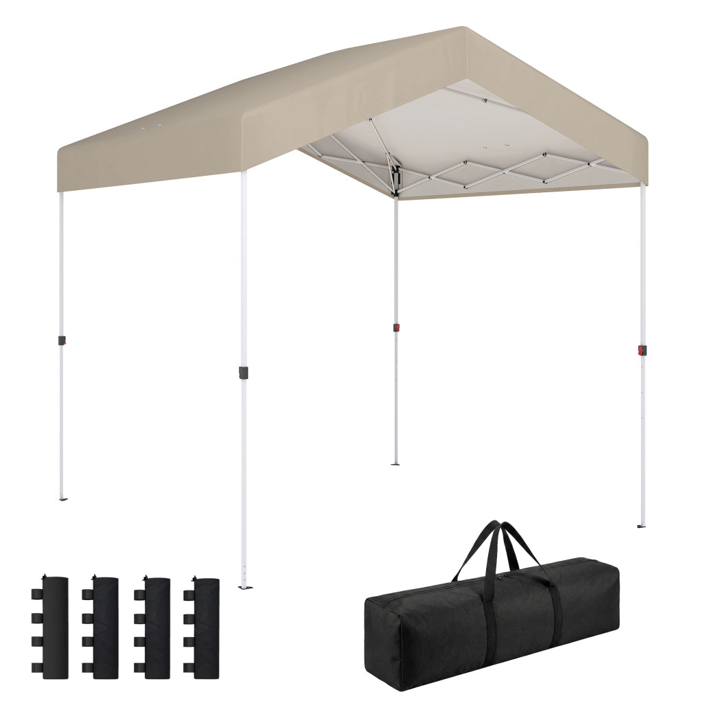 Gazebo pieghevole 2,4x2,4 m UPF50+ regolabile con borsa e sacchi sabbia ¨C Xylo ¨C beige