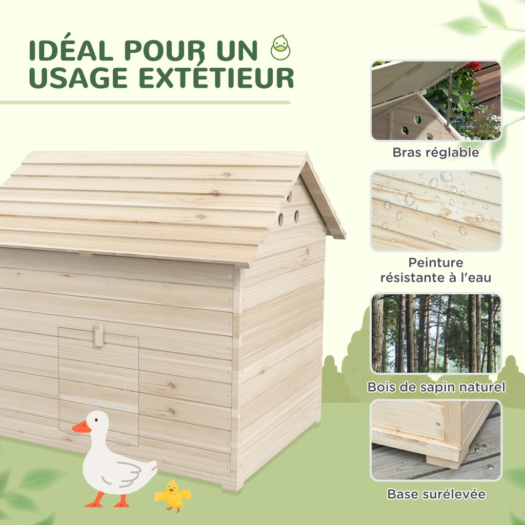 Casetta per Cani ¨C zephmum ¨C Legno Naturale 100x82.5x91 cm