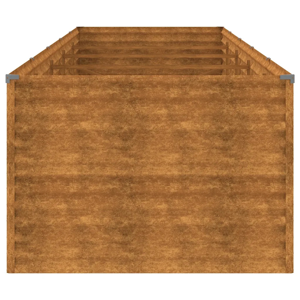 Fioriera Rialzata da Giardino-Vaso da Esterno-Fioriera Elevata 479x100x69 cm in Acciaio Corten