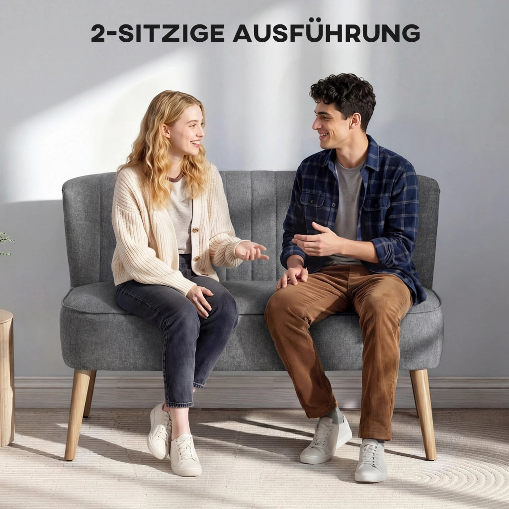 Divano 2 posti in tessuto ¨C zephmum ¨C grigio 117 cm