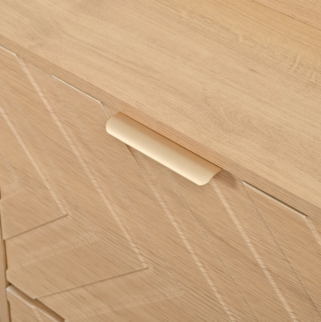 SCARPIERA 105x24x90 cm 4 vani a ribalta MDF Naturale