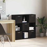 vidaXL Libreria Rovere Nero 90x28x90 cm in Legno Multistrato