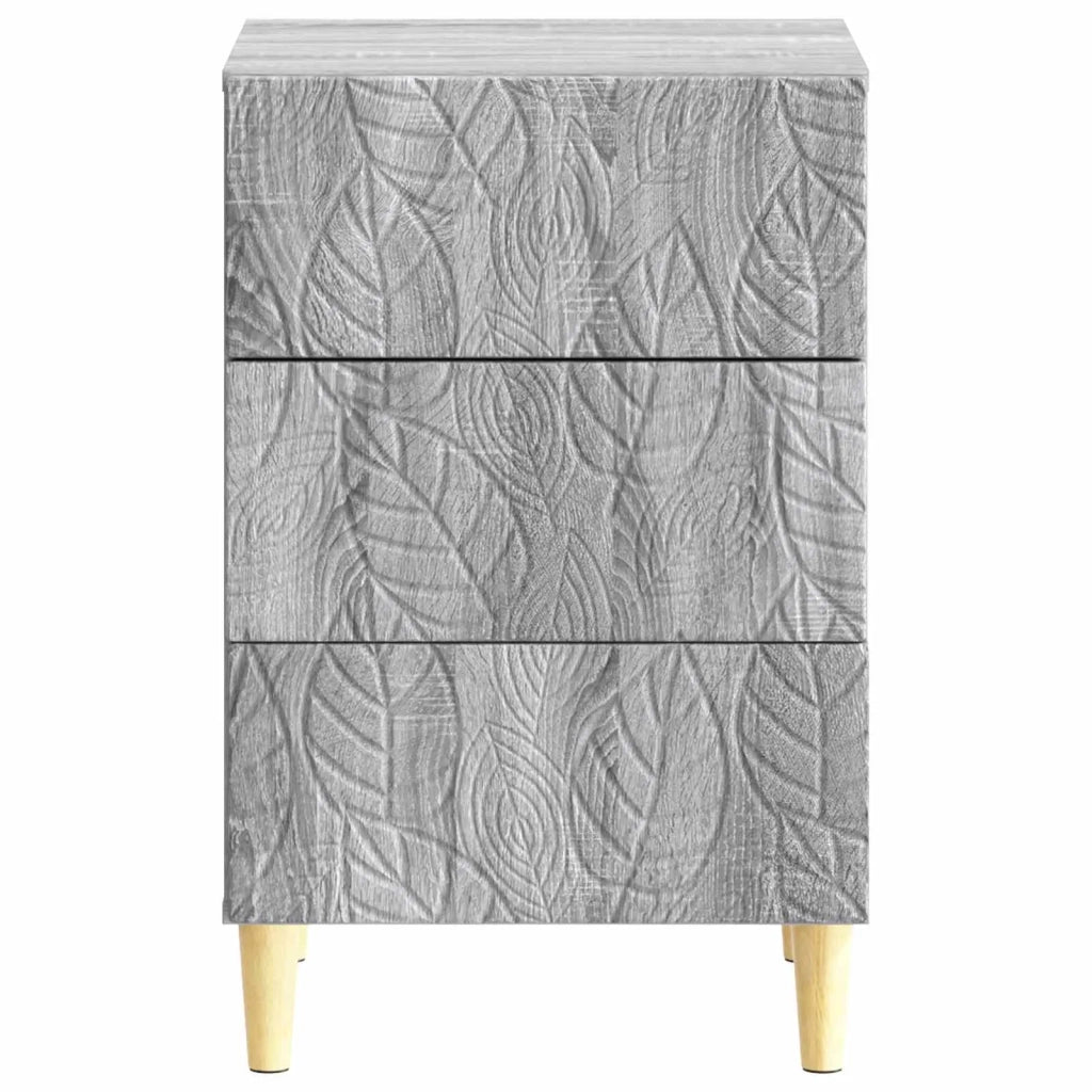 Comodino Sonoma grigio 43 x 39,5 x 66,5 cm Legno ingegnerizzato