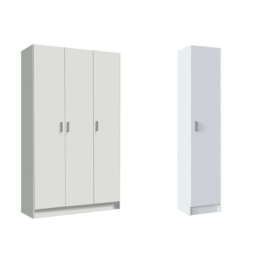 Sinnai, Armadio Multiuso Grande Modulabile, 146x180h cm Bianco