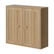 Mobile da bagno con 2 ante - per bagno - in MDF e truciolare - 61.5×20×56 cm - rovere