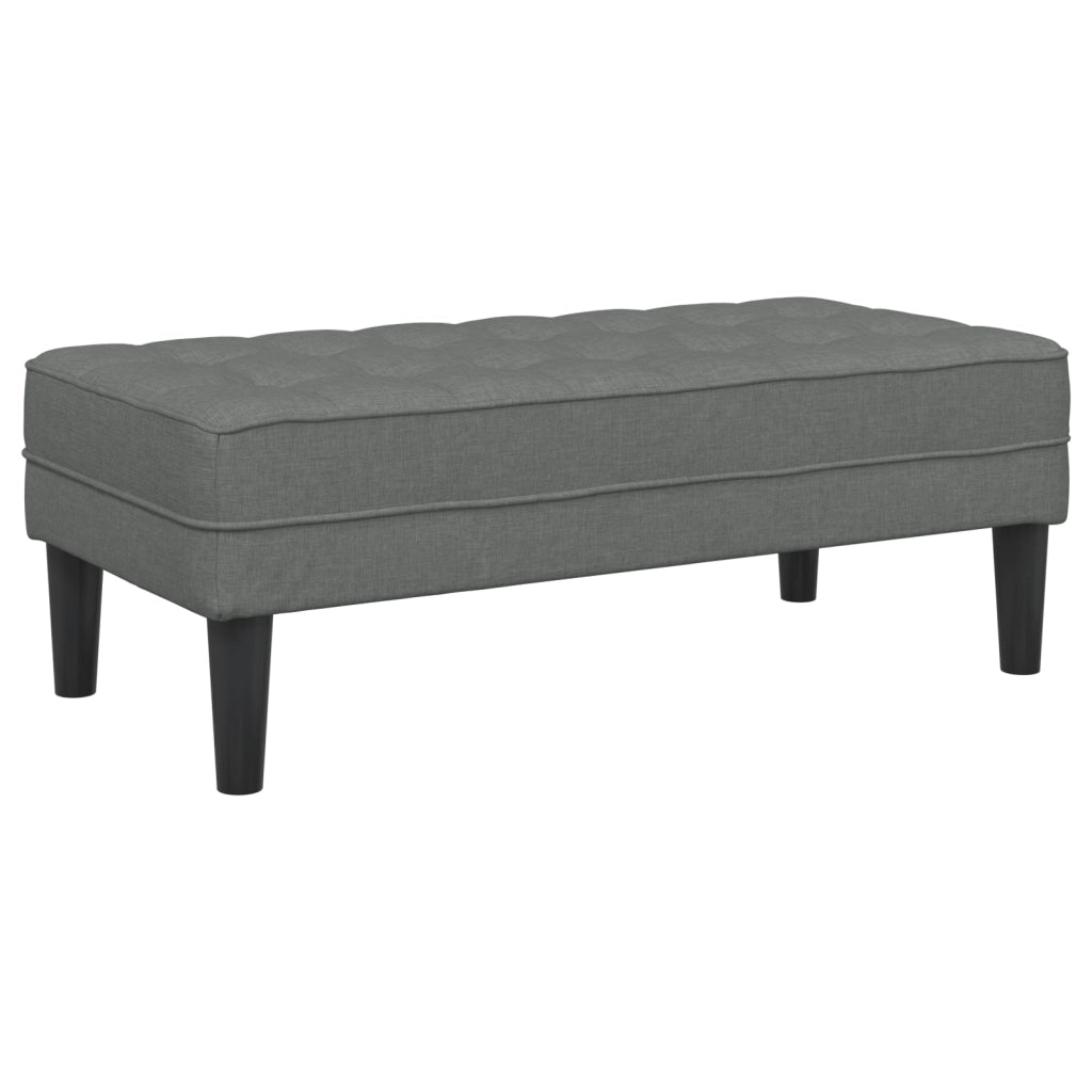 Set di divani 2 pezzi con cuscini in tessuto grigio scuro