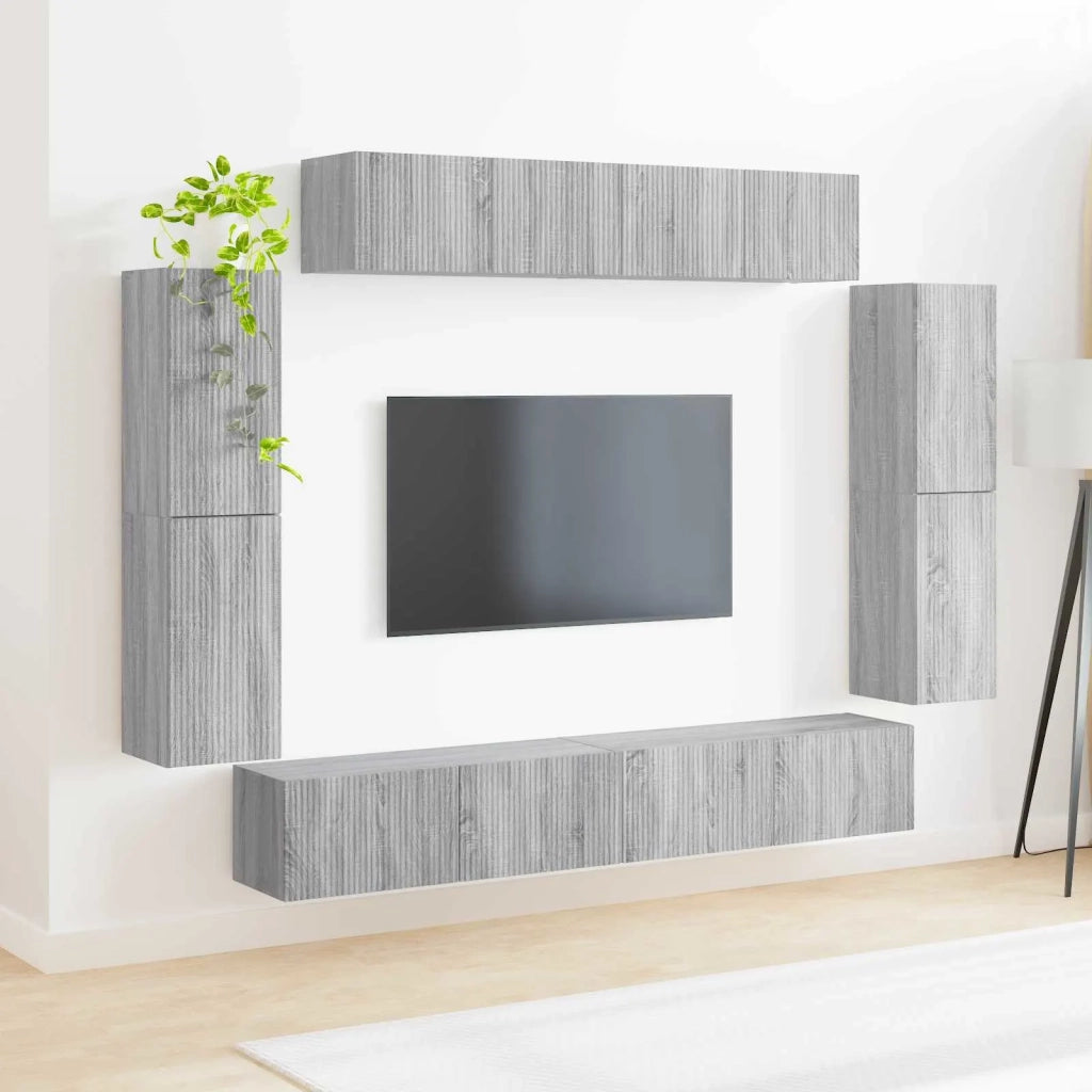 Mobile TV 8 pcs Grigio Sonoma