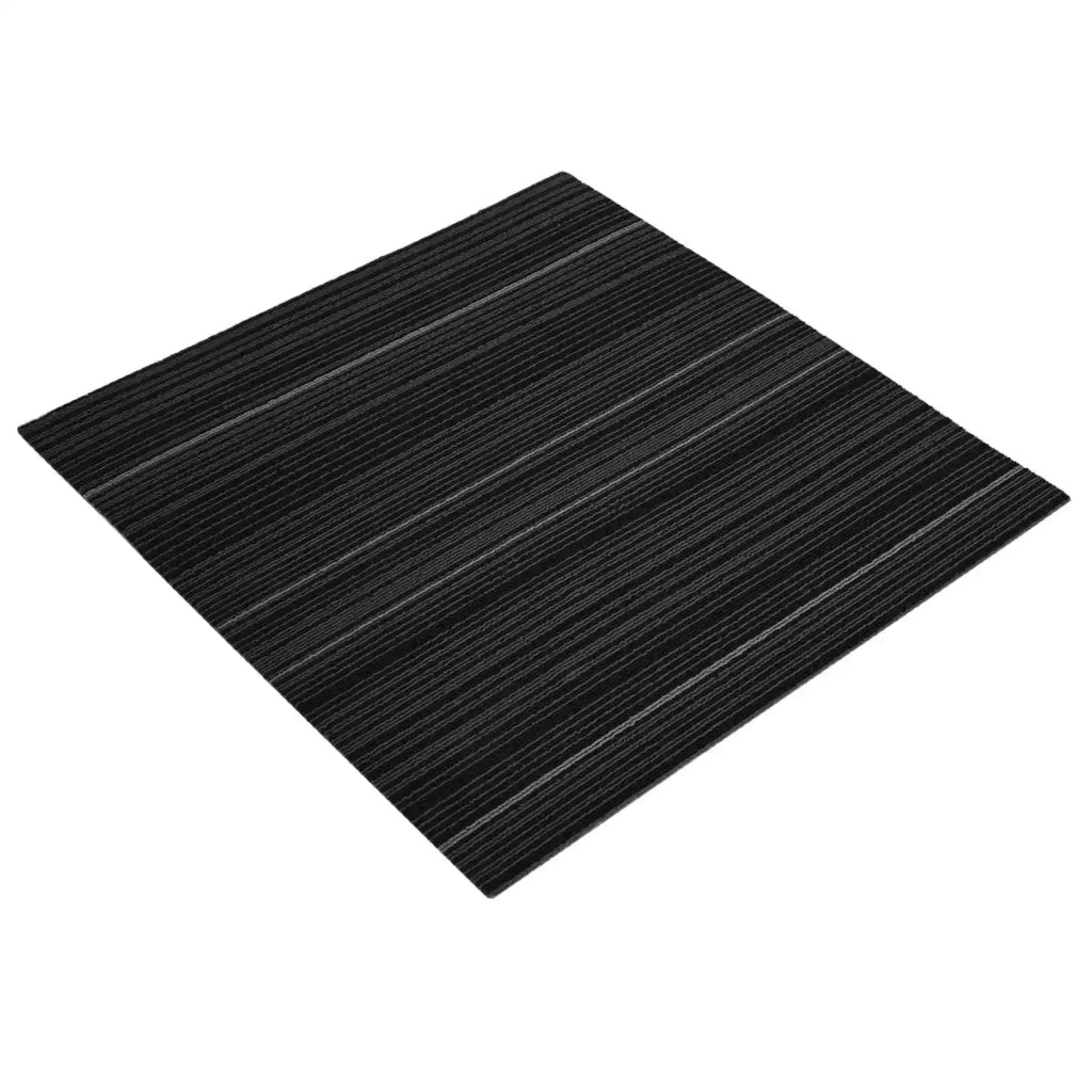 Piastrella per Tappeto Strisce Grigio Scuro 50 x 50 cm 4 pcs 42032465