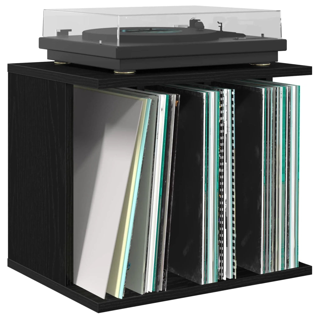Storage per dischi in vinile Rovere Nero 42 x 33 x 36 cm 8012835