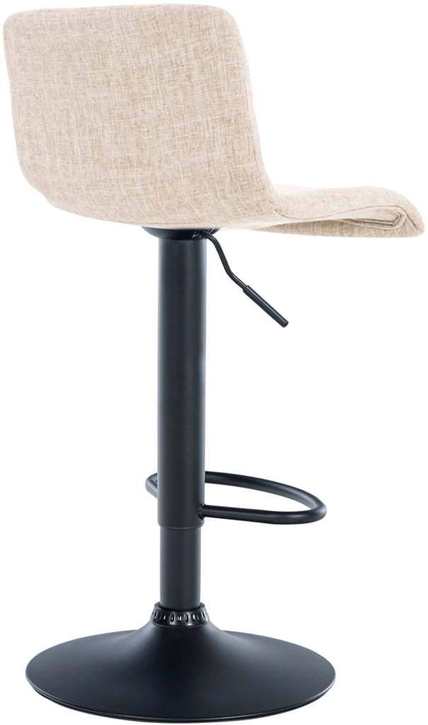 Sgabello HOVER in tessuto crema,Metallo nero opaco