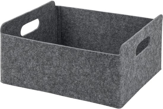 Cassetto di Stoccaggio Leggero - Cassetto di Stoccaggio con Piuma - Impermeabile - Adattabile - 30,4 x 24 x 15 cm - Grigio - Robusto