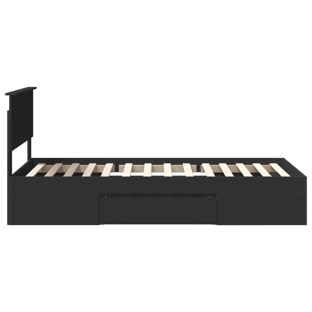 Struttura del letto Nero 90 x 200 cm Legno multistrato 3408796