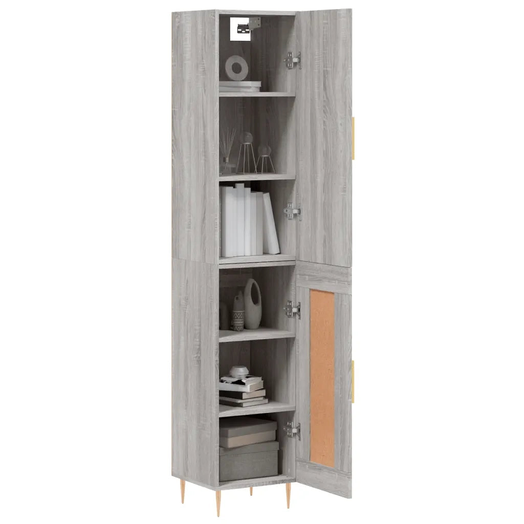 Credenza Grigio Sonoma 34,5x34x180 cm in Legno Multistrato 3199103