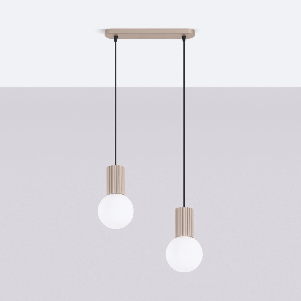 Lampada a sospensione HALO 2L taupe