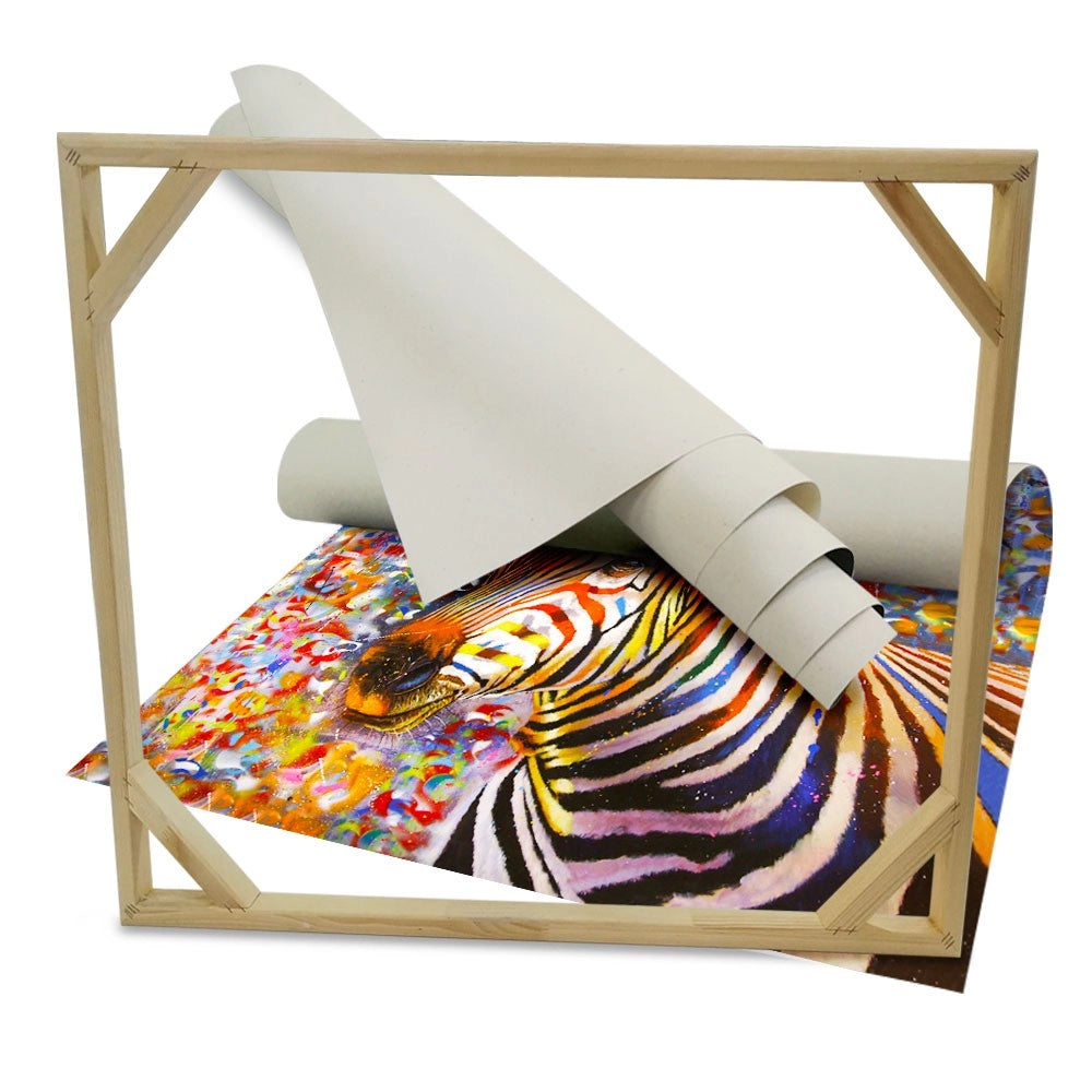 URBAN ZEBRA - Quadro stampato su Canvas e montato su telaio in legno Misura: 130x130 cm